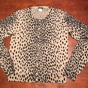 J.Crew animal print cardigan